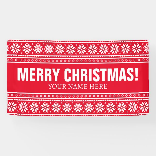 Merry Christmas banner for commercial business (Horizontal)