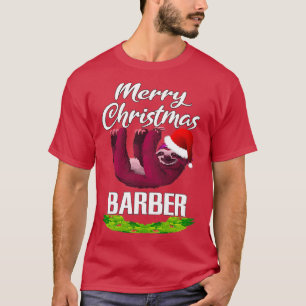 Merry Christmas Barber Funny Gift Pajama Christmas T-Shirt
