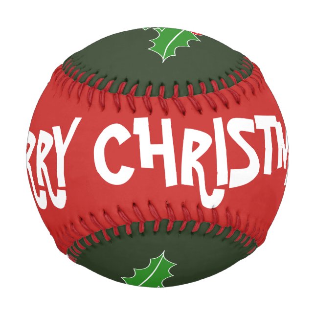 Merry Christmas baseball gift with custom name (Back)