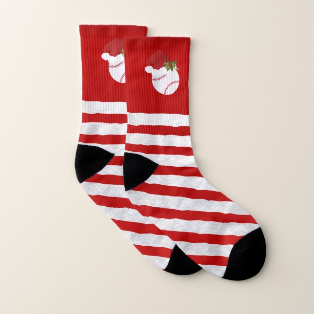 Merry Christmas Baseball Socks (Pair)