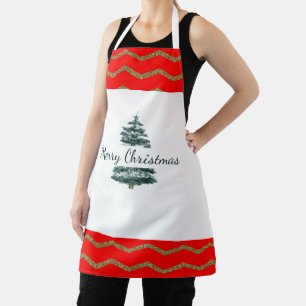 Merry Christmas Basic All-Over Print Apron
