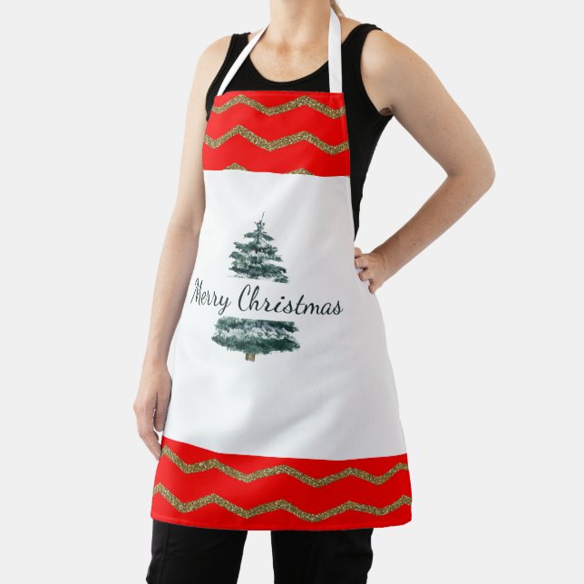 Merry Christmas Basic All-Over Print Apron (Insitu)