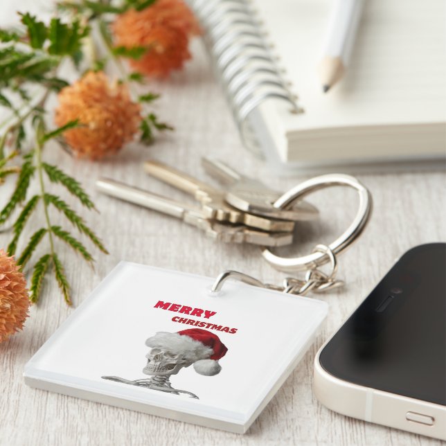  Merry Christmas Basic Long Sleeve T-Shirt Key Ring (Front Right)