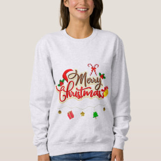 Merry Christmas Basic Sweatshirt in Ash Colour