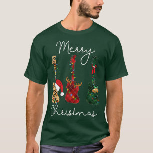 Merry Christmas Bass Guitar Png  T-Shirt