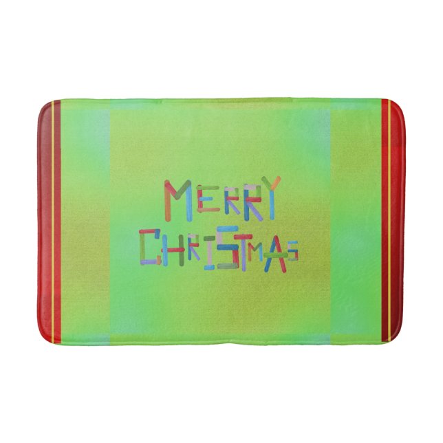 Merry Christmas Bath Mat (Front)