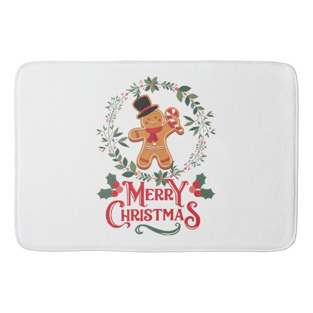 Merry Christmas Bath Mat (Front)