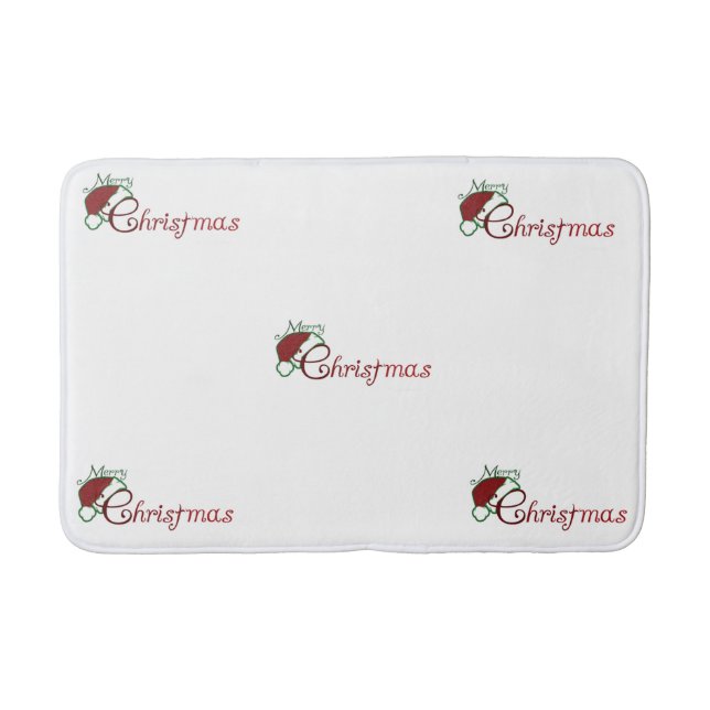 **MERRY CHRISTMAS BATH MAT** MATCHING ACCESSORIES MAT (Front)