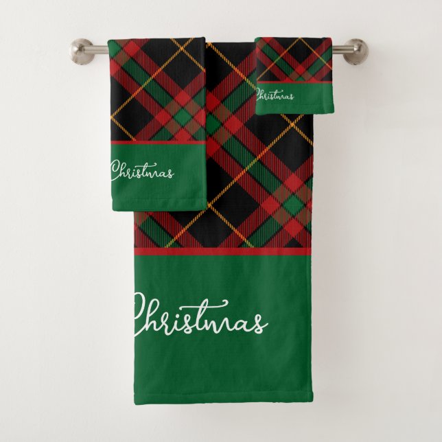 Merry Christmas Bath Towel Set (Insitu)