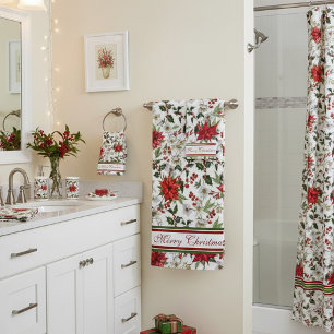 Merry Christmas Bath Towel Set