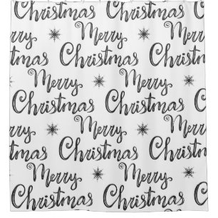 Merry Christmas Bathroom Curtain