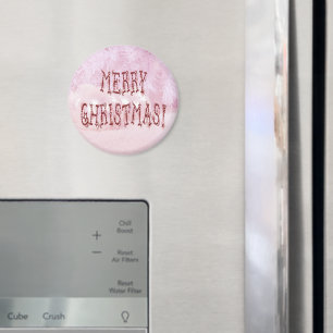 Merry Christmas Bauble and Stars Font Magnet