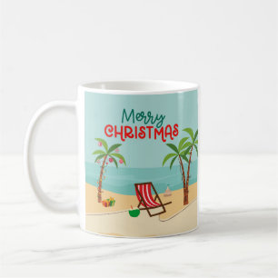Merry Christmas Beach  Coffee Mug