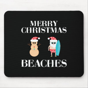 Merry Christmas Beaches Florida Family Vacation Mouse Mat