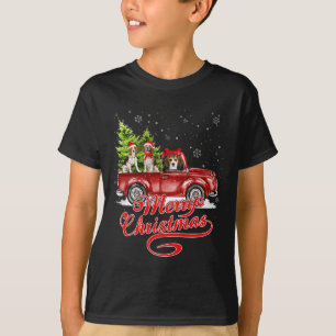 Merry Christmas Beagle Dogs Santa Reindeer Red Tru T-Shirt