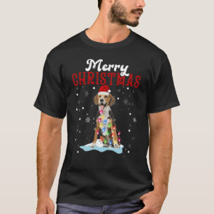 Merry Christmas Beagle Tree Lights Beagle Christma T-Shirt