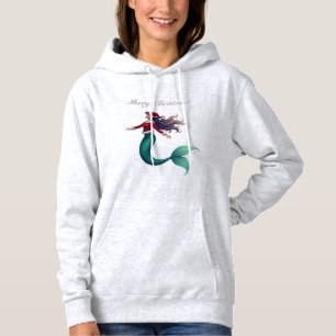 Merry Christmas  Beautiful Mermaid Hoodie