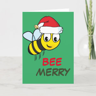 Merry Christmas Bee Holiday Card