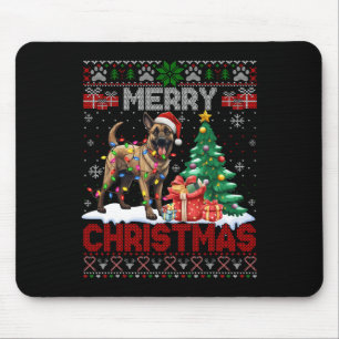 Merry Christmas Belgian Malinois Dog Lover Ugly Xm Mouse Mat