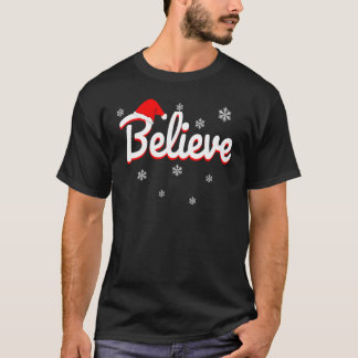 Merry Christmas Believe In Xmas  Reindeers T-Shirt