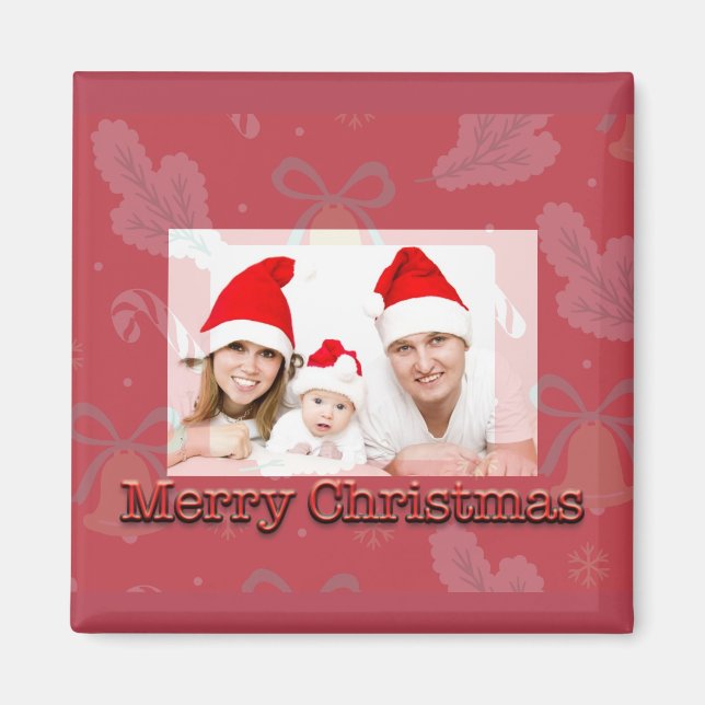 Merry Christmas Bells with Picture Magnet (Front)