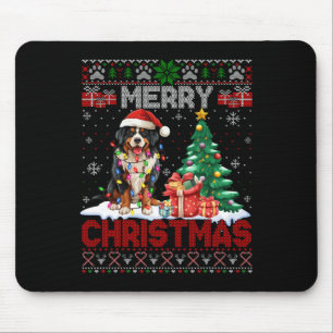 Merry Christmas Bernese Mountain Dog Lover Ugly Xm Mouse Mat