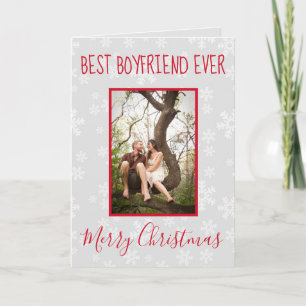 Merry Christmas Best Boyfriend Ever Holiday Card