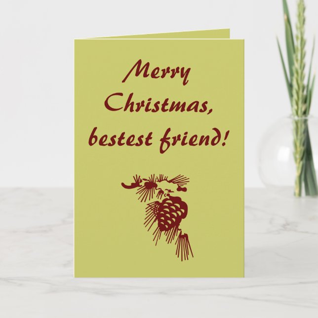 Merry Christmas, bestest friend!, Holiday Card (Front)