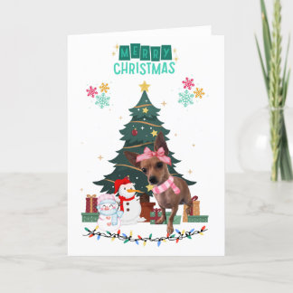 Merry Christmas Bidi the Chihuahua Card