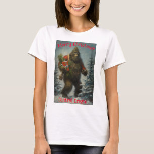 Merry Christmas Bigfoot Central Oregon T-Shirt