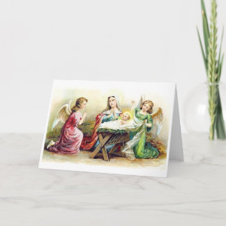 Merry Christmas Birth of Christ Greeting card