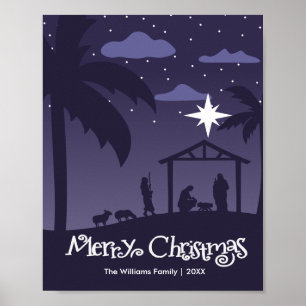 merry christmas   birth of the baby Jesus Poster
