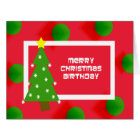 Merry Christmas Birthday Card
