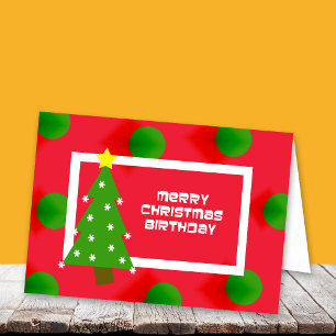 Merry Christmas Birthday Card