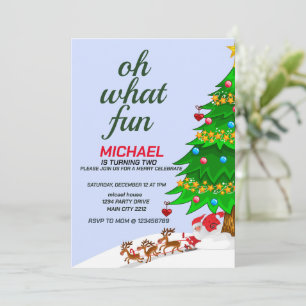 Merry Christmas Birthday Invitation