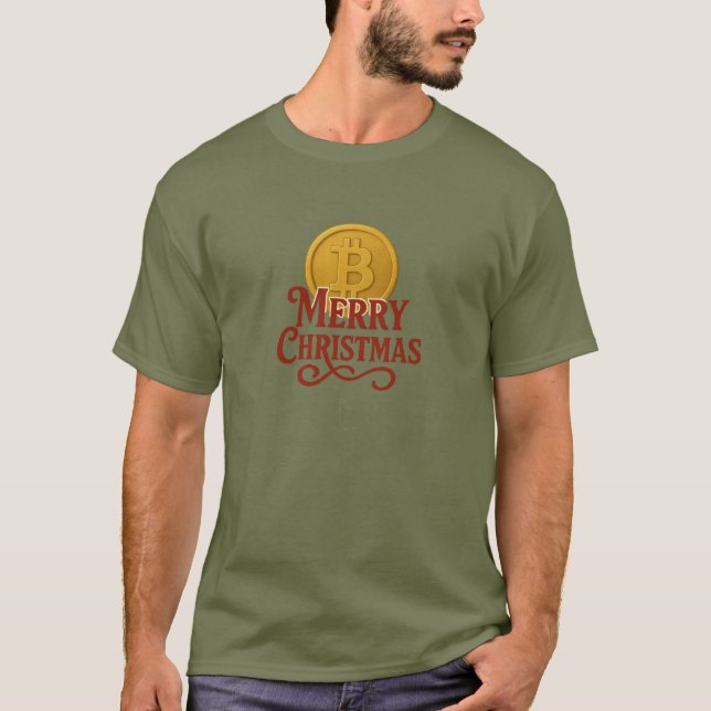 Merry Christmas Bitcoin Trader T-Shirt (Front)