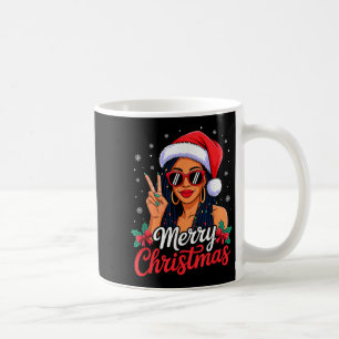Merry Christmas Black African Girl American Melani Coffee Mug