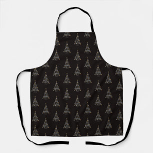 Merry Christmas Black All-Over Print Apron