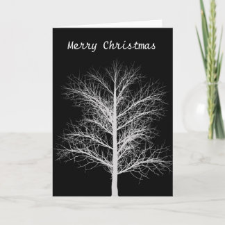 Merry Christmas Black and white Holiday Card
