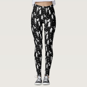 Merry Christmas! Black and white Leggings