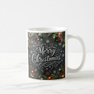 Merry Christmas, Black Coffee Cup