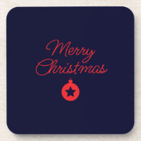 Merry Christmas Black Rock Blue Classical Unique