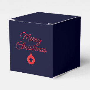 Merry Christmas Black Rock Blue Classical Unique Favour Box