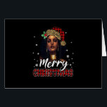 Merry Christmas Black Women African Santa Hat Leop<br><div class="desc">This is a great gift for your family,  friends during Hanukkah holiday. They will be happy to receive this gift from you during Hanukkah holiday.</div>