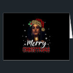 Merry Christmas Black Women African Santa Hat Leop<br><div class="desc">This is a great gift for your family,  friends during Hanukkah holiday. They will be happy to receive this gift from you during Hanukkah holiday.</div>