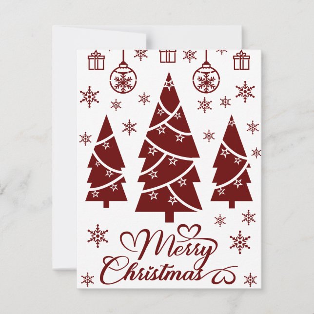 Merry Christmas Blank Greeting Card (Front)