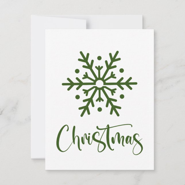 Merry Christmas Blank Greeting Card (Front)