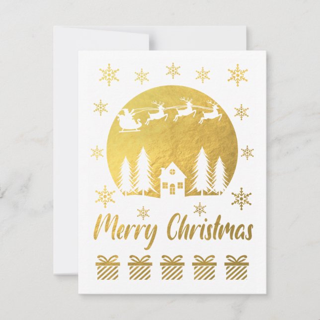Merry Christmas Blank Greeting Card (Front)