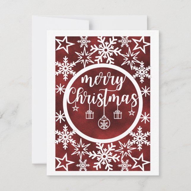 Merry Christmas Blank Greeting Card (Front)