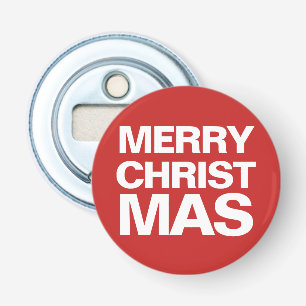 MERRY CHRISTMAS block letter Bottle Opener